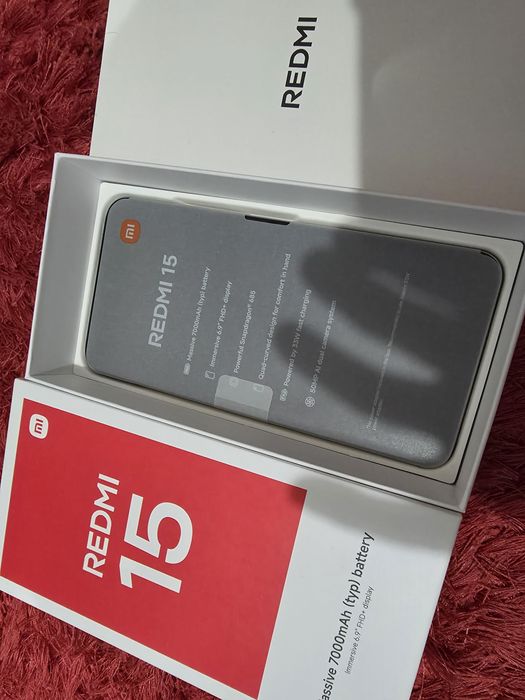 -Xiaomi Redmi 15, Nou, Nefolosit, 256Gb, 8Ram, 0 cicluri incarcare, Si
