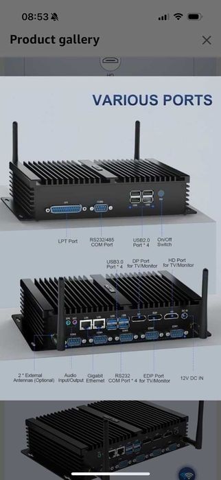 Mini PC / Histton H4 Fanless / i5+8+256 / NOU