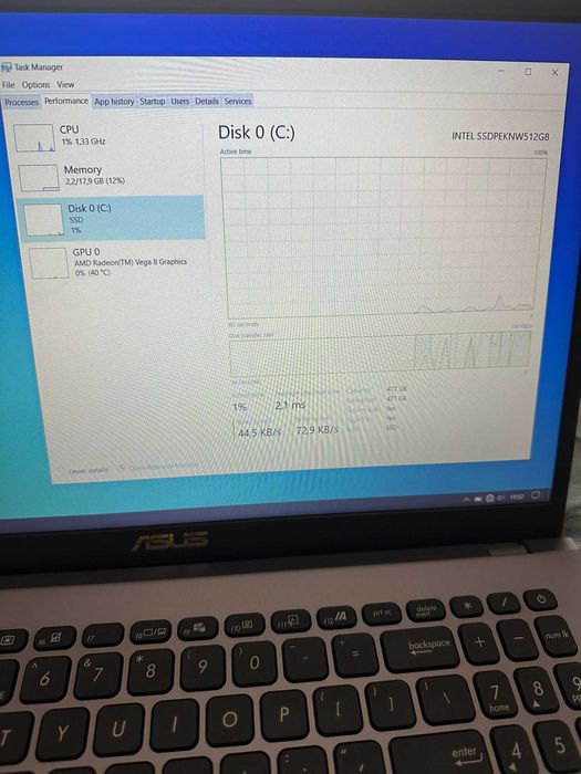 Laptop ASUS AMD Ryzen 5 cu 4 nuclee 20 GB Ram SSD 512 GB Baterie 4 5H