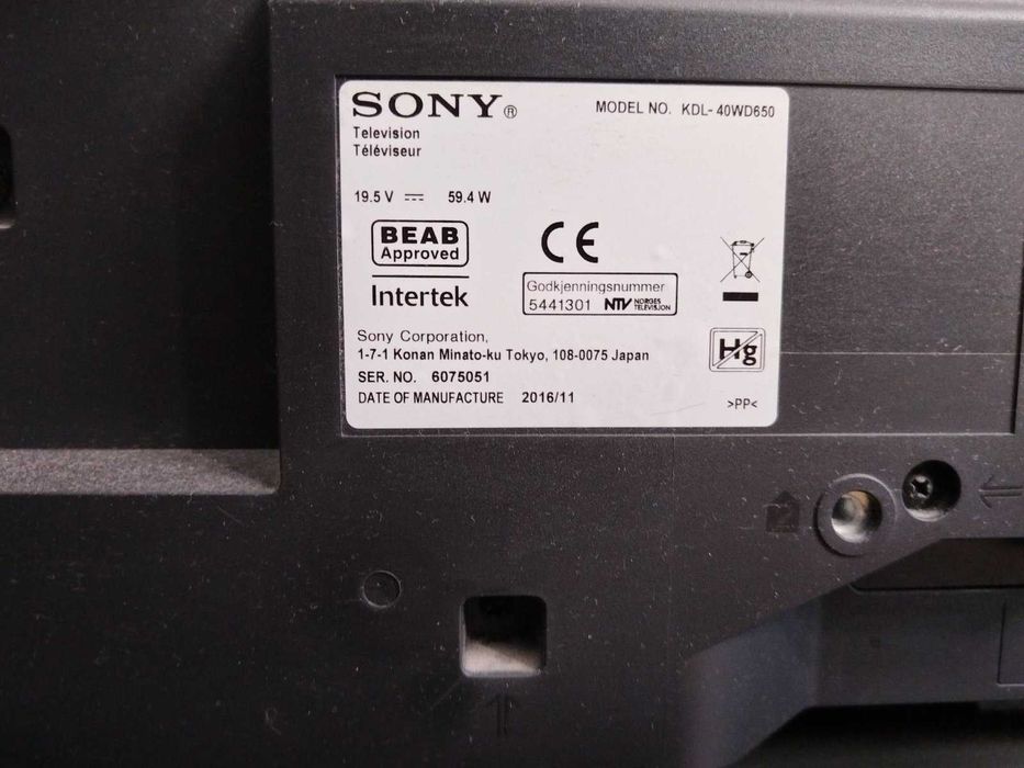 Телевизор Sony KDL - 40wd650 на части
