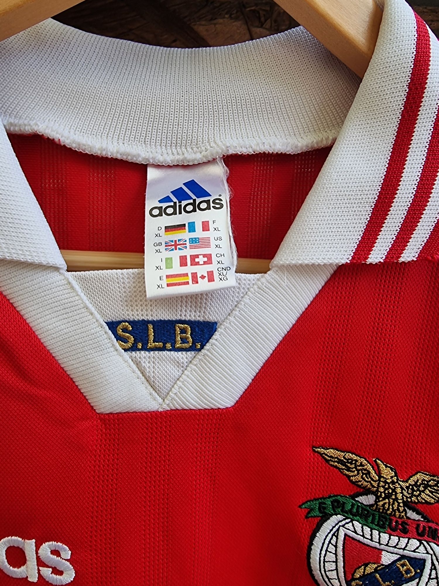 „Tricou vintage Benfica Adidas original 1995-1996 Panduru #9 rar”