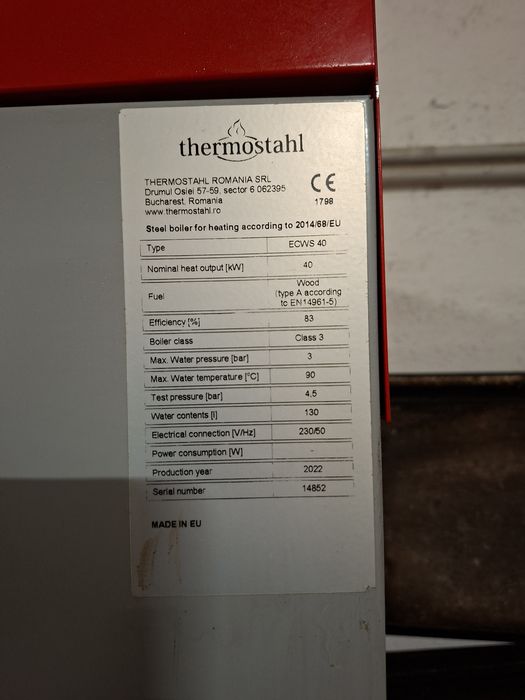 Centrala thermostahl ecws 40 kw