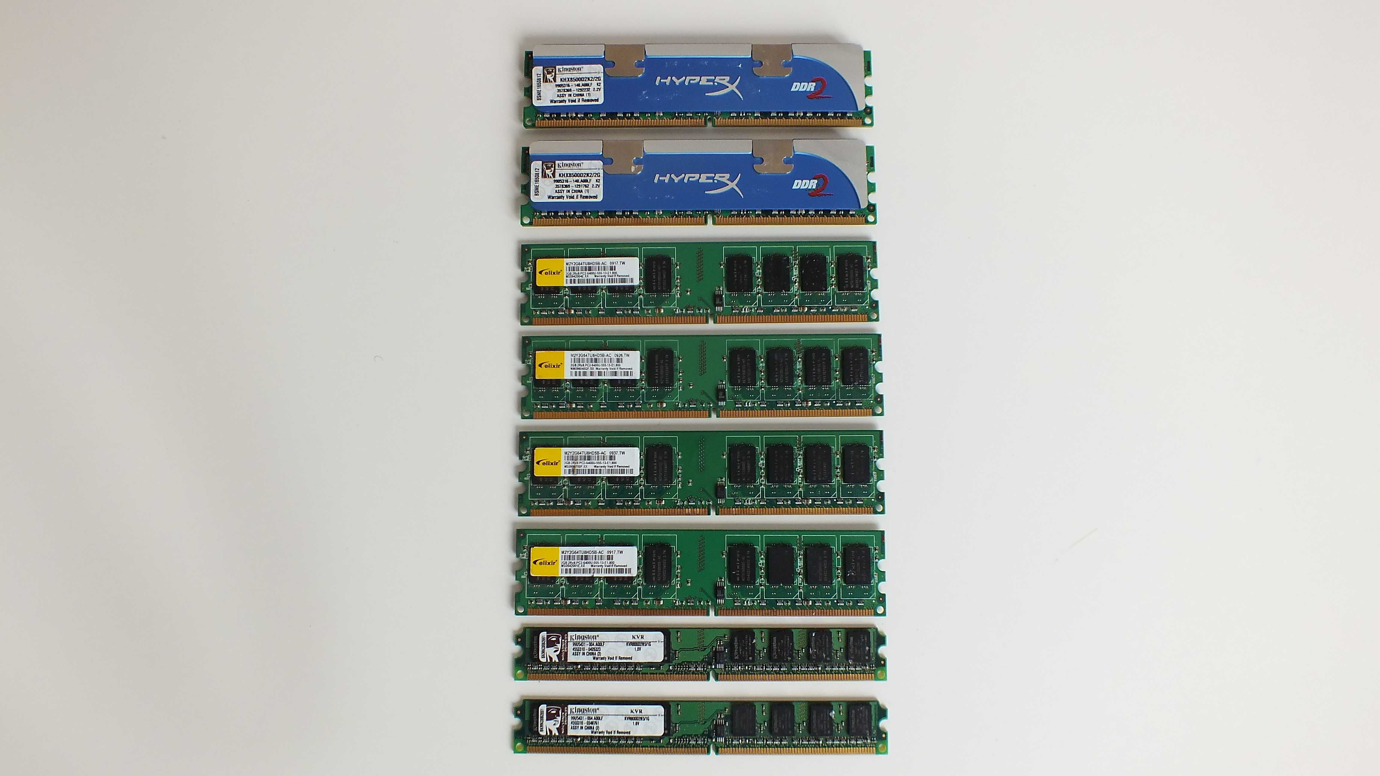 Kit memorii DDR2, Kingston HyperX 2GB, Elixir PC2-6400 8GB