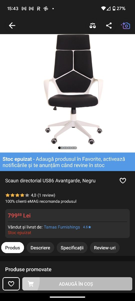 Scaun birou Avantgarde