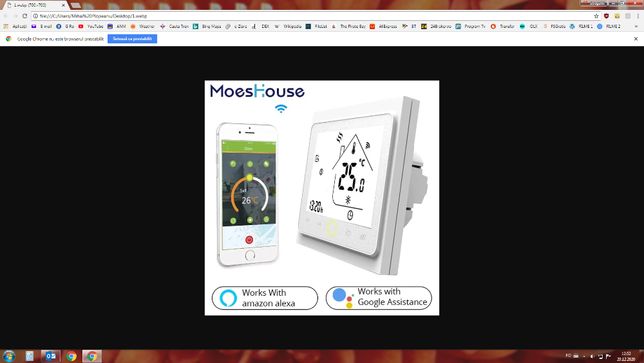 Termostat Moes BHT - 002 (smarthome + wifi)