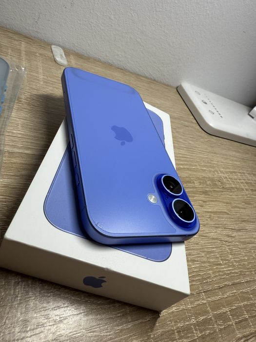 Iphone 16 UltraMarine 128 GB Memorie IMPECABIL FullBox ca NOU