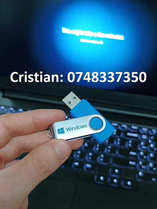 Stick USB bootabil cu Windows 7, 8, 10 sau 11 original cu licenta