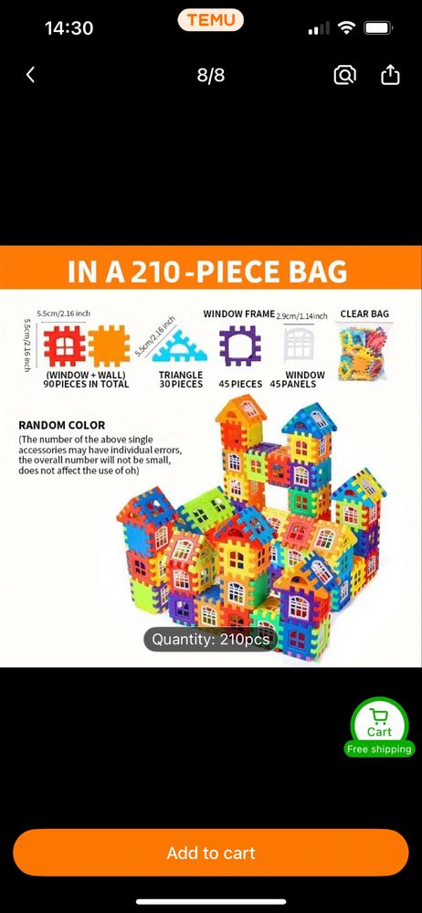 Set 210 piese constructii