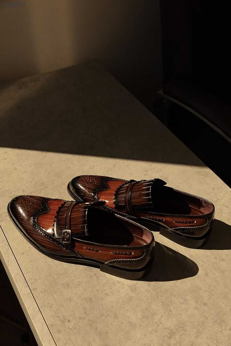 Pantofi loafer 43 43.5 de lux lucrati manual GIROTTI NOI piele lustrui