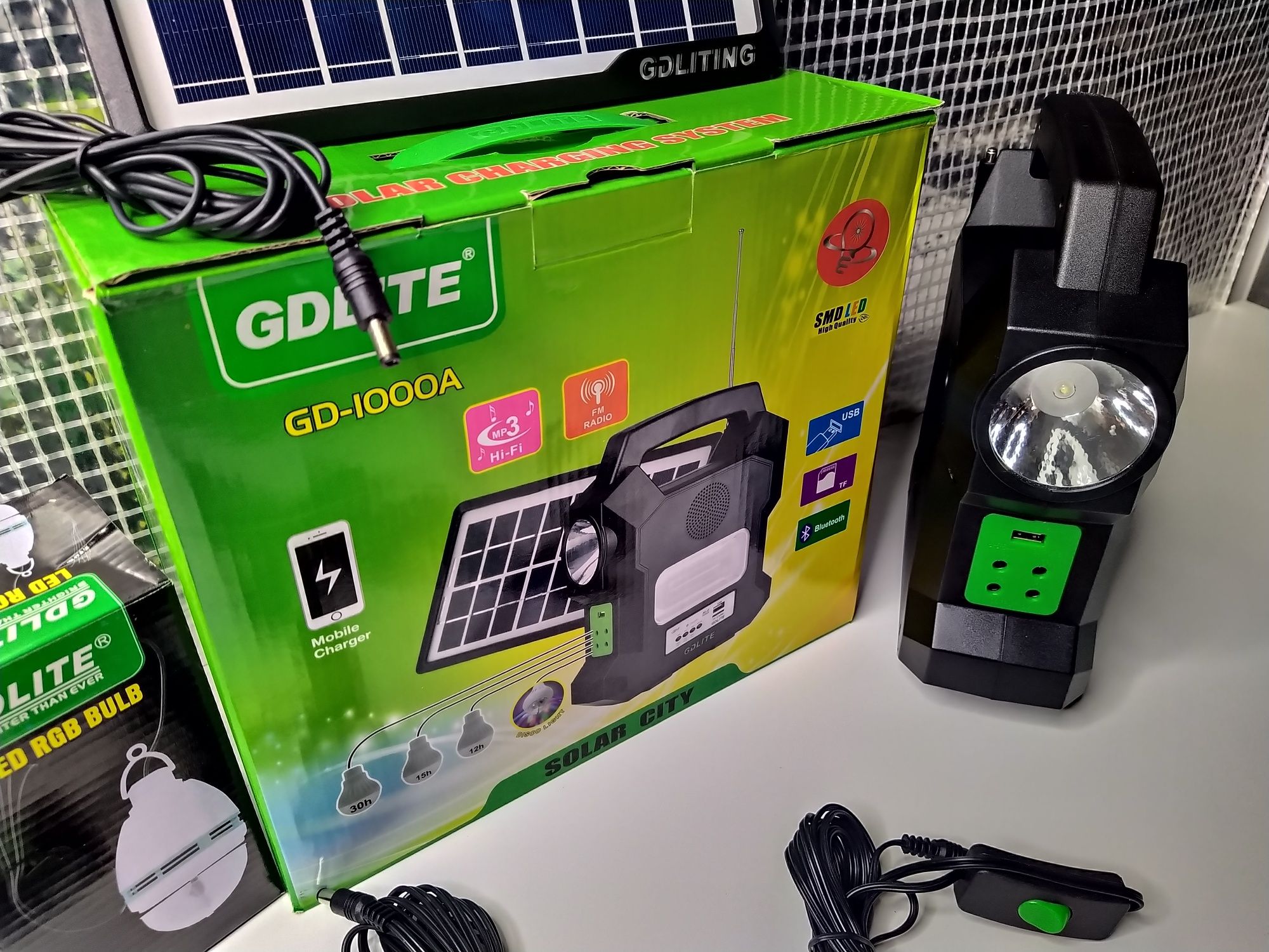 Kit generator solar GD1000 , pescuit , camping , locuinte izolate