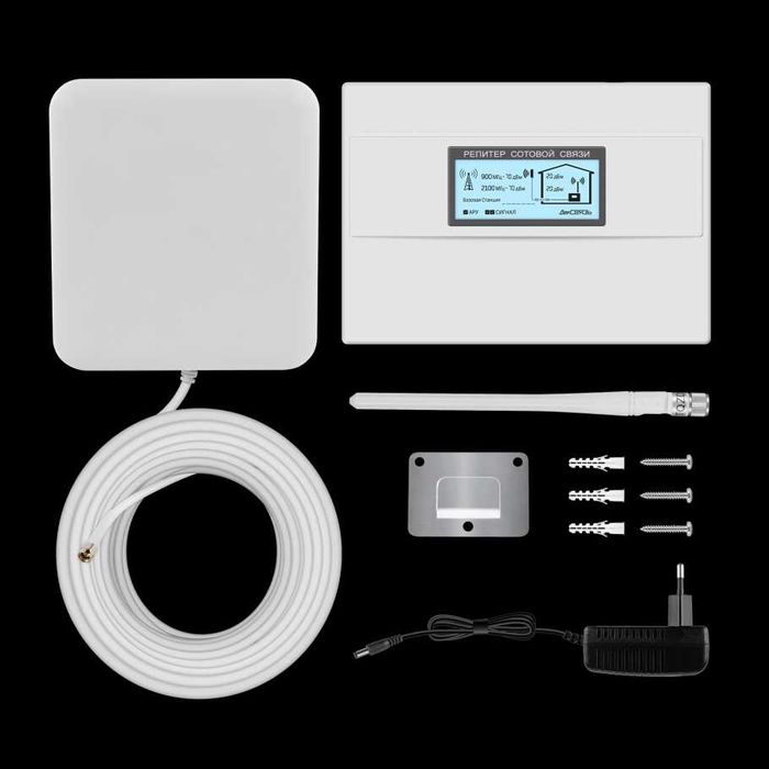 Усилитель сотовой связи 2G+3G4G Комплект усиления связи DS-900/2100-20