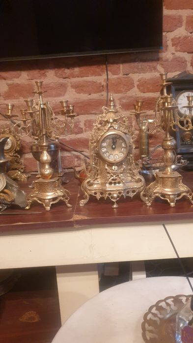 Set sfetnic si ceas bronz