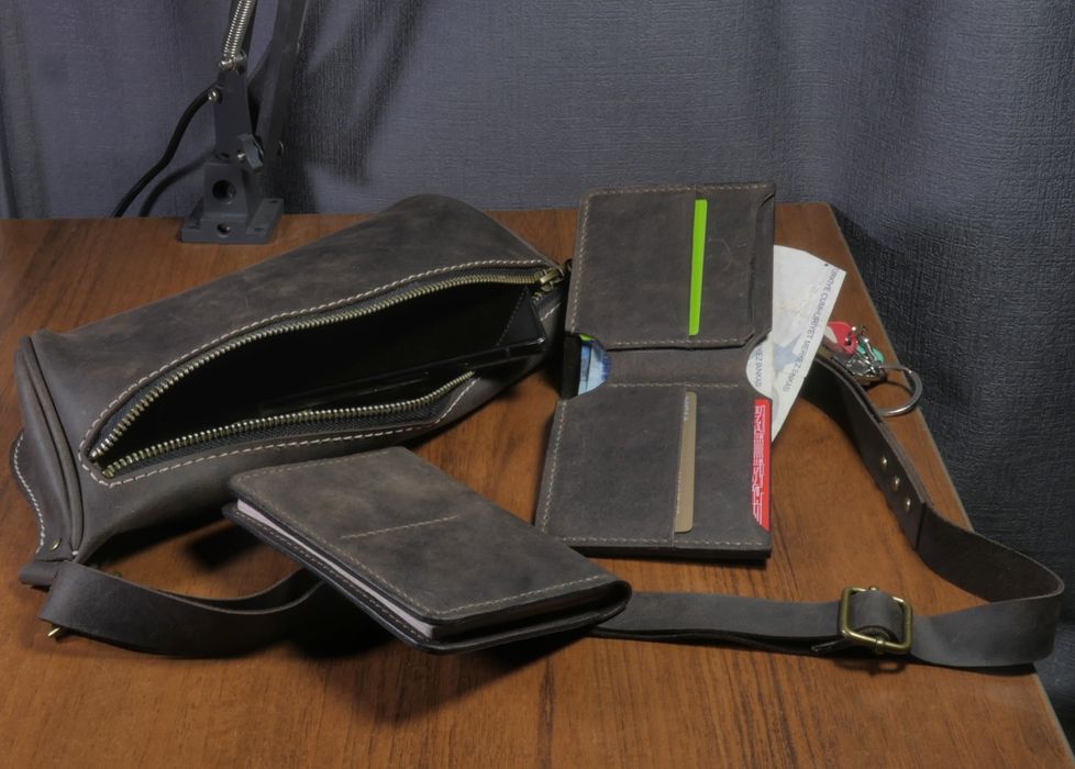 Кожаный, подарочный набор