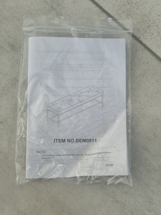 Banca din piele eco, design mid-century,  cadru metalic