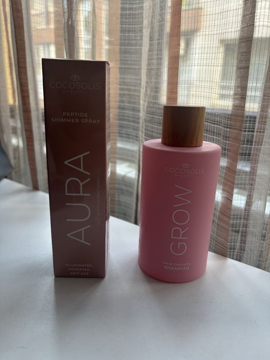 Cocosolis: Grow shampoo, Aura peptide spray