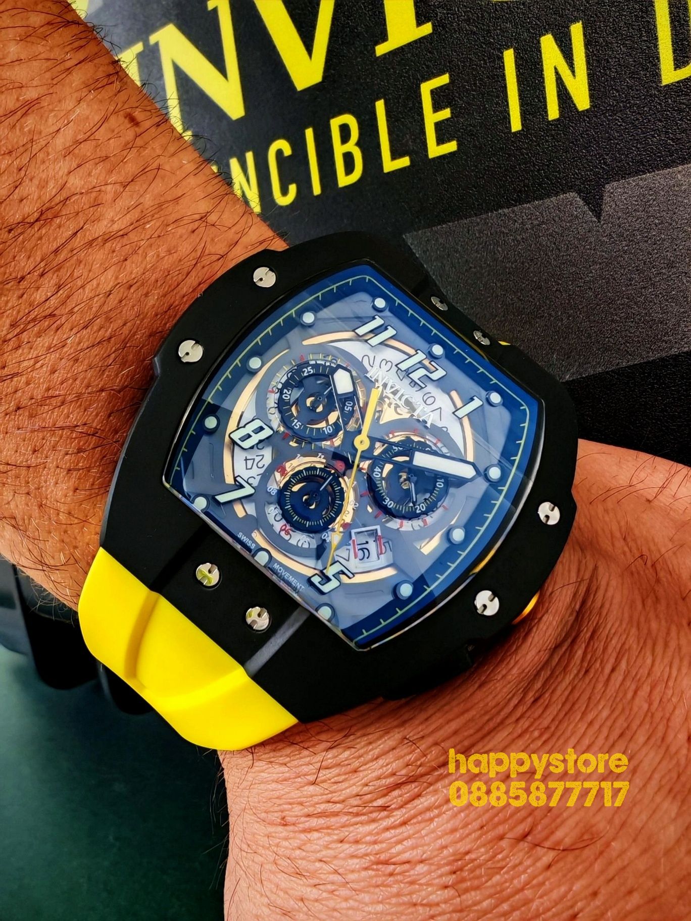 INVICTA JM Correa Swiss Yellow LIMITED EDITION, Инвикта нов часовник