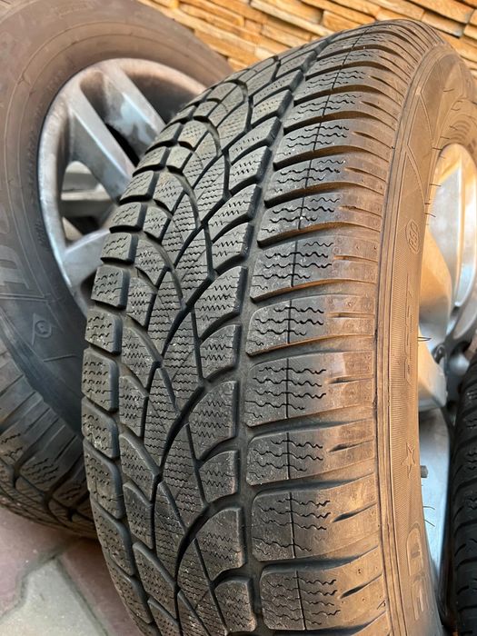 Set 4 roți jante originale R17 + anvelope RUNFLAT Dunlop iarna BMW x3