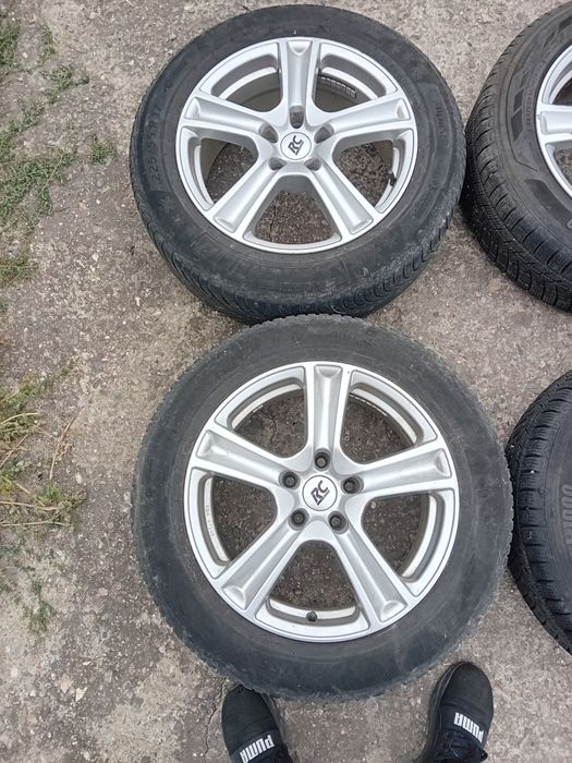 Ляти джанти 17ки нисан мазда с нови зимни гуми 225/55/17 8Mm