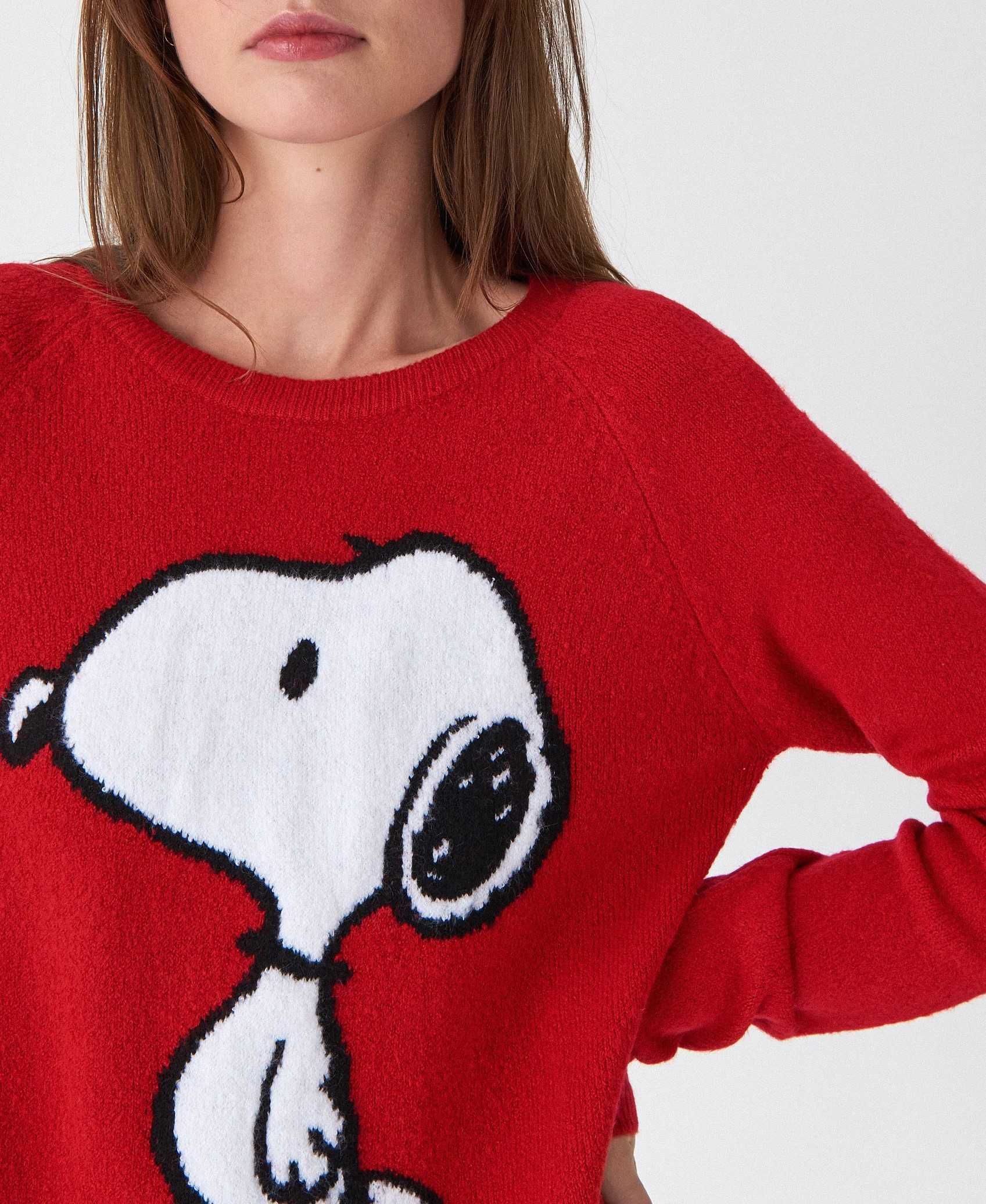 Pulover SNOOPY rosu - NOU - cu Etichetă - dama M - ptr. cadou Paste