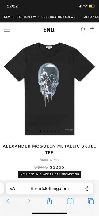 Tricou Alexander Mcqueen ice skull