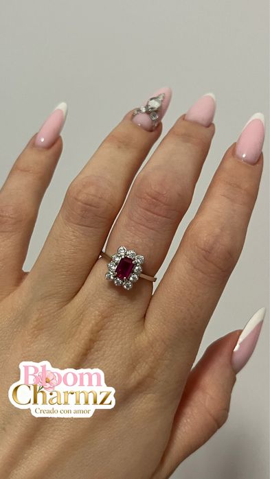 Inel Argint S925 - Design Lux "Royal Ruby" (NUE) - Cadou Inclus