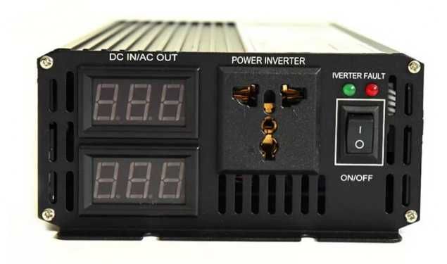 Invertor 4000 W 12V-220V, Protectie supratensiune, 32x15x8 cm, Negru