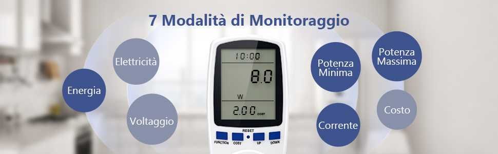 Dispozitiv masurat curent electric consum , amp, tens, LCD de la 89RON