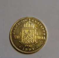 Позлатена монета 20 лв 1894г.