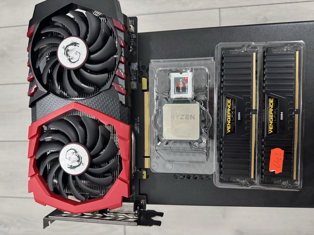 Setup Gaming 1050 Ti 4 GB DDR5, Ryzen 5 1600x , 16 Gb ram 2400 mhz