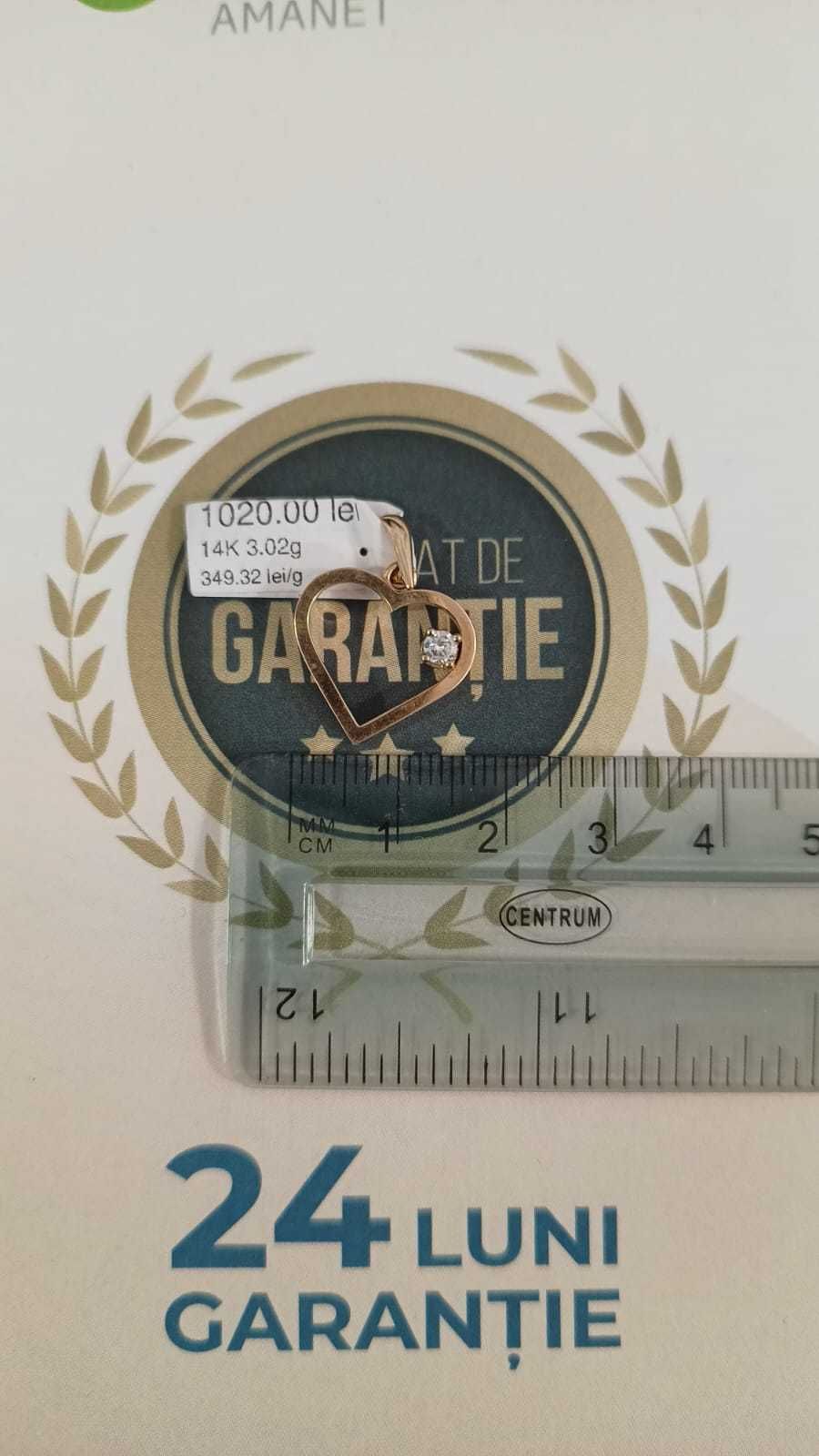 (Ag24) Pandantiv aur 14K 3.02gr B43087.4 Garantie 2 ani!