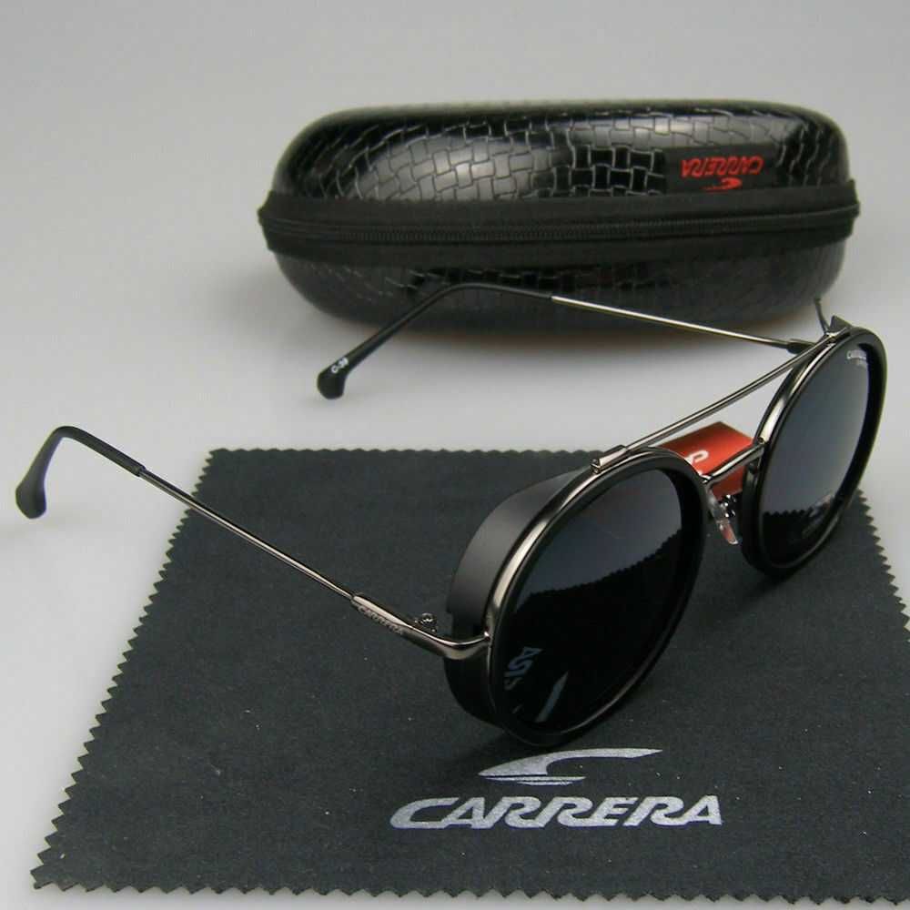 Слънчеви Очила Carrera Sunglasees Black Черни Каррера Кръгли UV400 CE