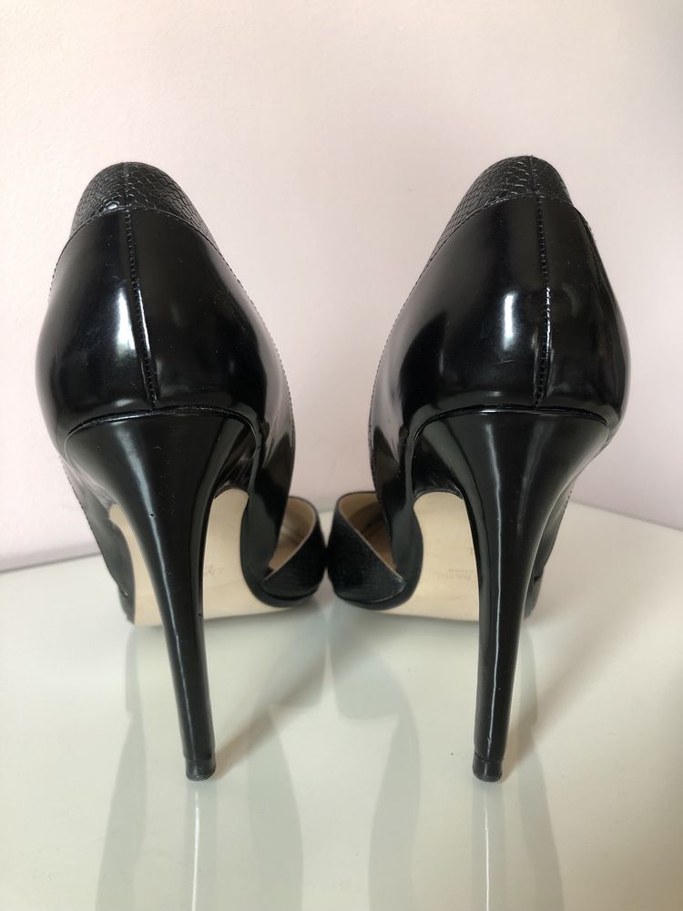 Черни официални обувки на високи токчета зара/zara