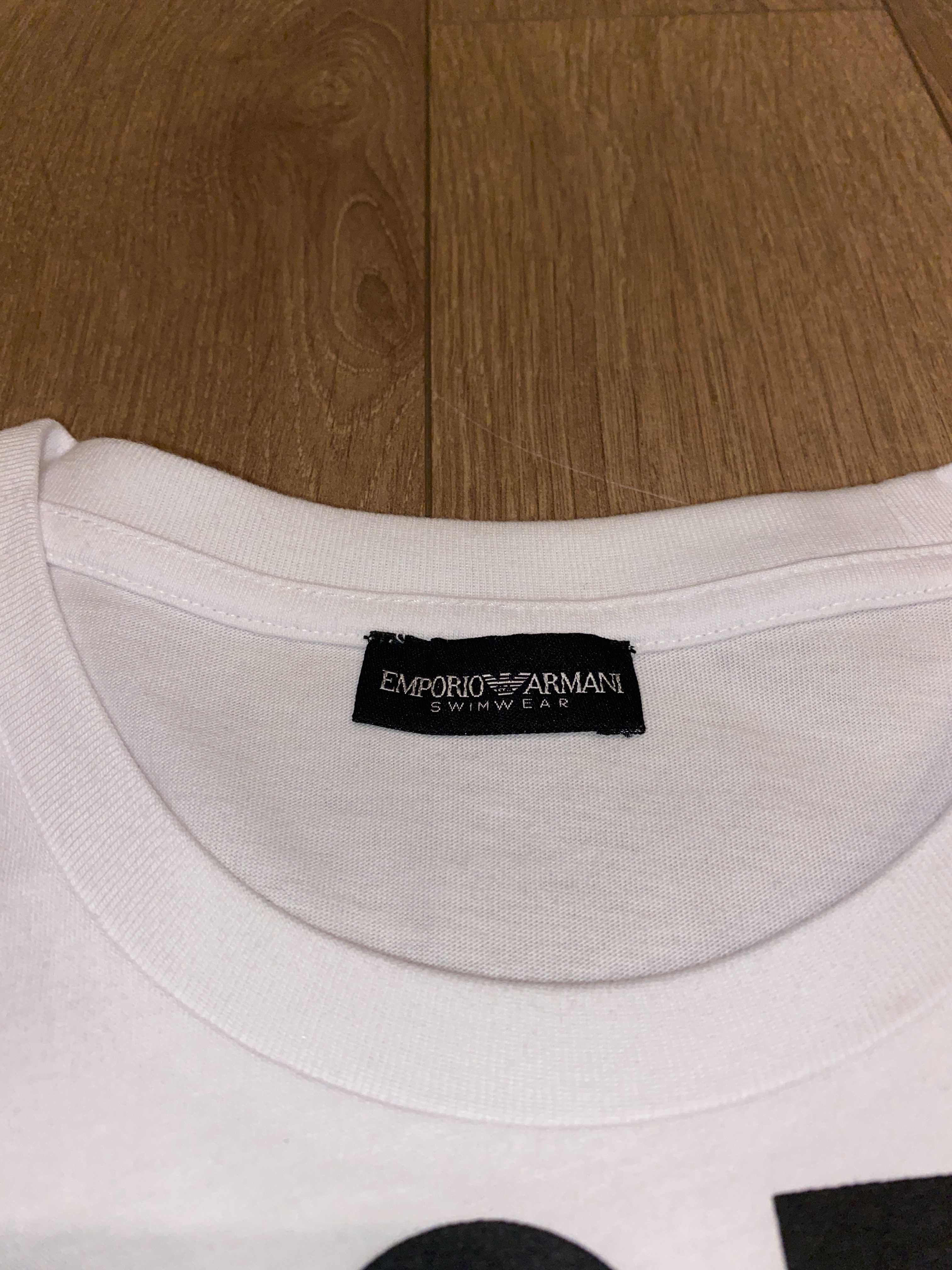 Оригинална тениска EMPORIO ARMANI, бяла, размери: M, XL и XXL