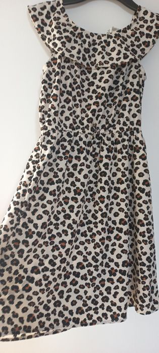 Rochie animal print fete 8-10 ani