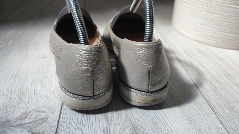 Balerini dama piele aurie Prego Shoes