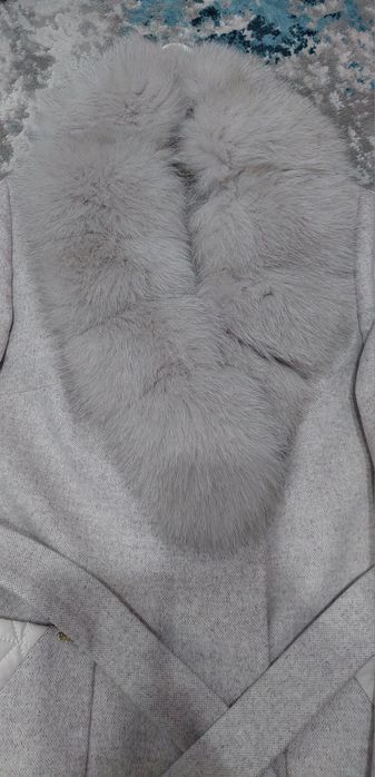 Palton cașmir cu blaniță naturală 38-40