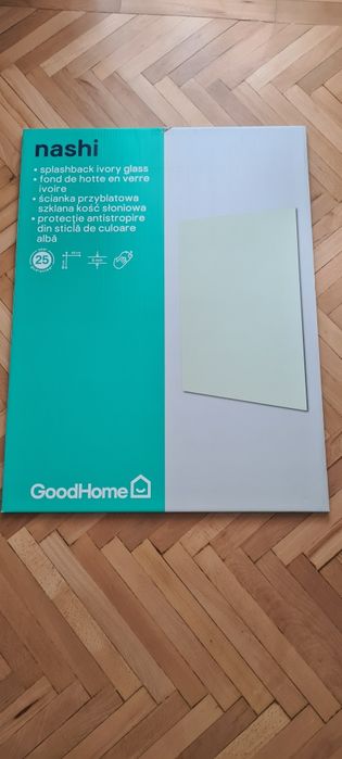 Panou antistropi bucatarie, ivoar, 60 x 80 cm x 5 mm, sticla • GoodHom