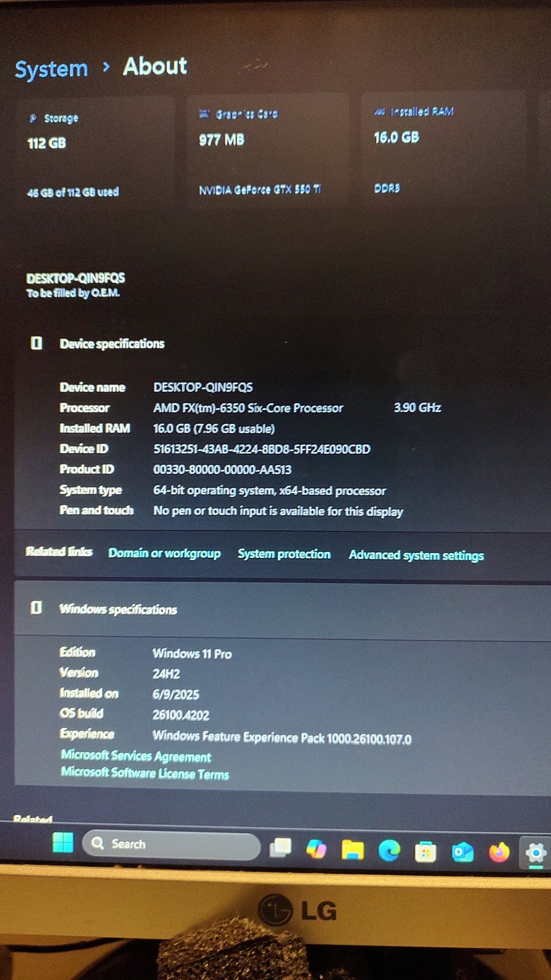 AMD FX 6350-GA 970A-DS3P-16GB DDR3