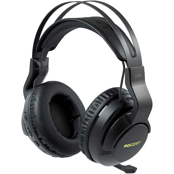 Casti Wireless Roccat OE ELO 7.1 HR,BT, Negru - Folosite < 3h.