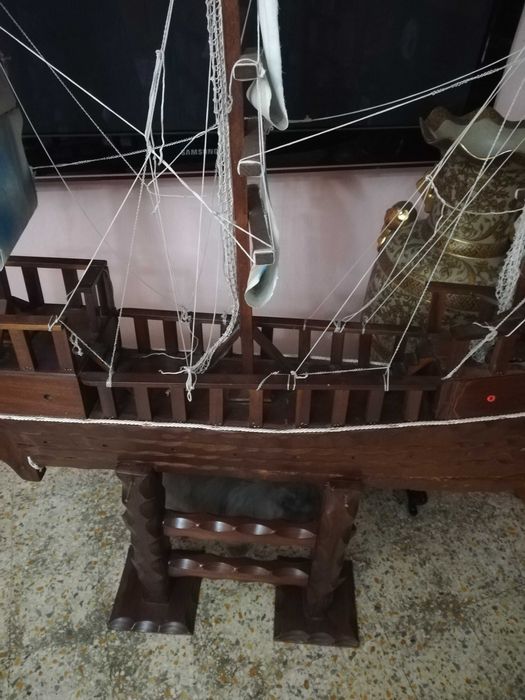 макет на голям дървен кораб-Италия