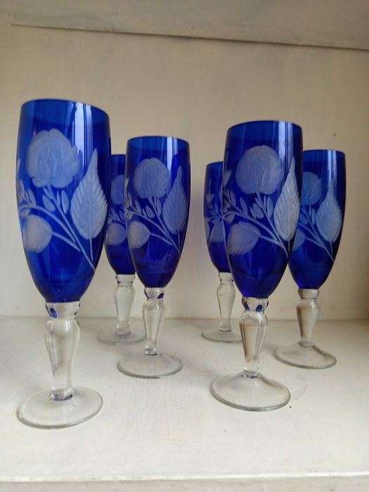 Кристални чаши Бохемия високи, колекционерски