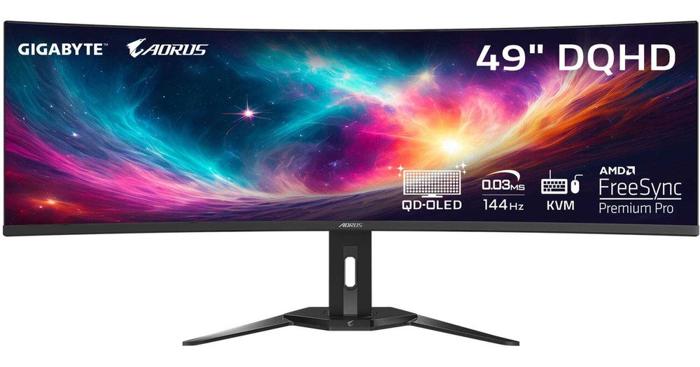Monitor OLED Gigabye AORUS 49-inch 5120x1440 Nvidia 144Hz PIP 2x5W