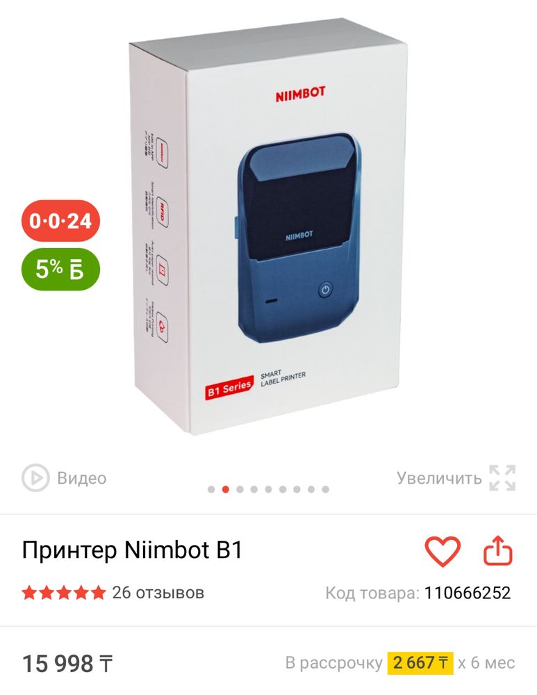 Принтер NIIMBOT B1