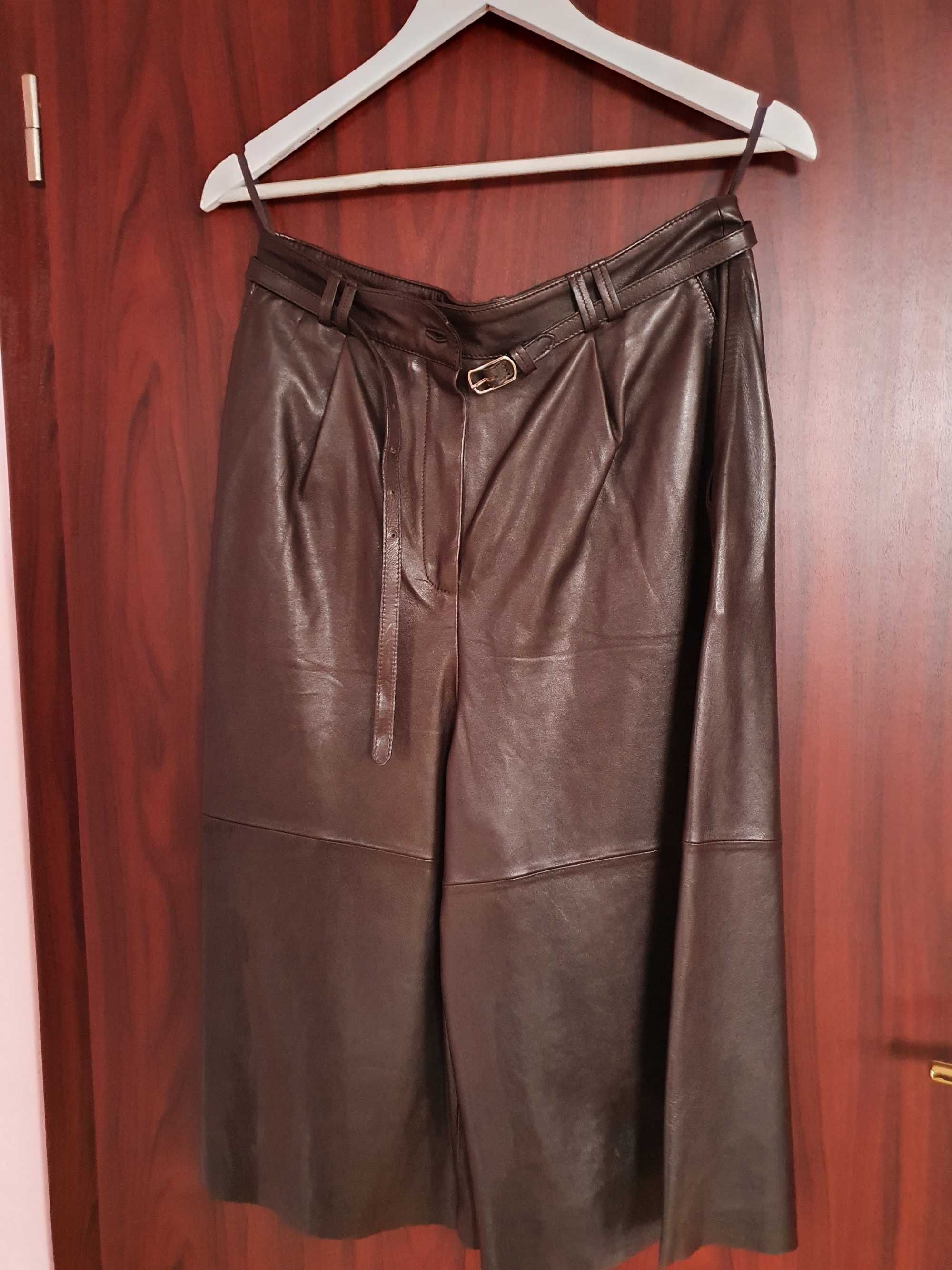 Fusta pantalon de piele Massimo Dutti noua cu eticheta