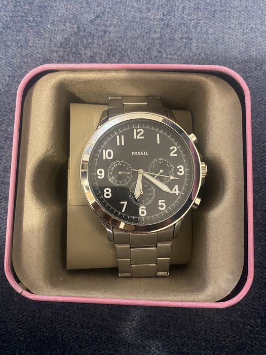 Ceas fossil argintiu