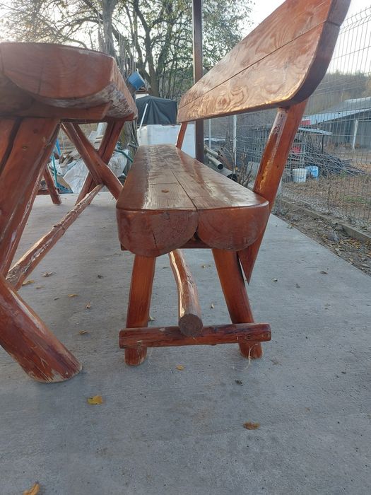 Set Masa Rustica și doua bănci