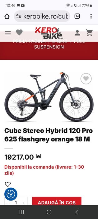 Bicicleta electrica Cube bosch cx4