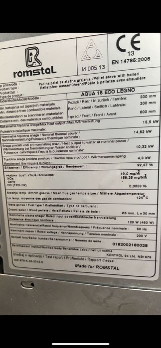 Termosemineu Aqua 15 eco legno