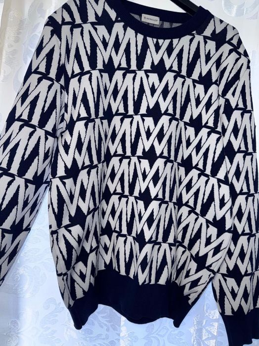 Pulover Moncler original – ediție boutique rară, model geometric