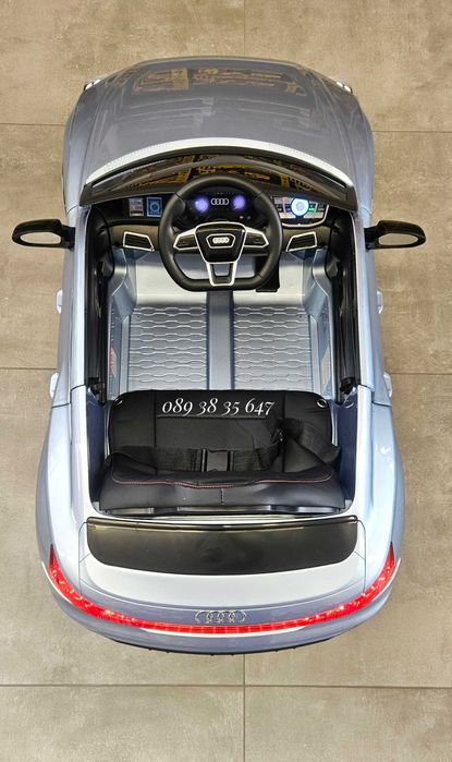 НОВО!Акумулаторна кола AUDI RS E-TRON GT с 12V,МЕКИ ГУМИ,металик,USB